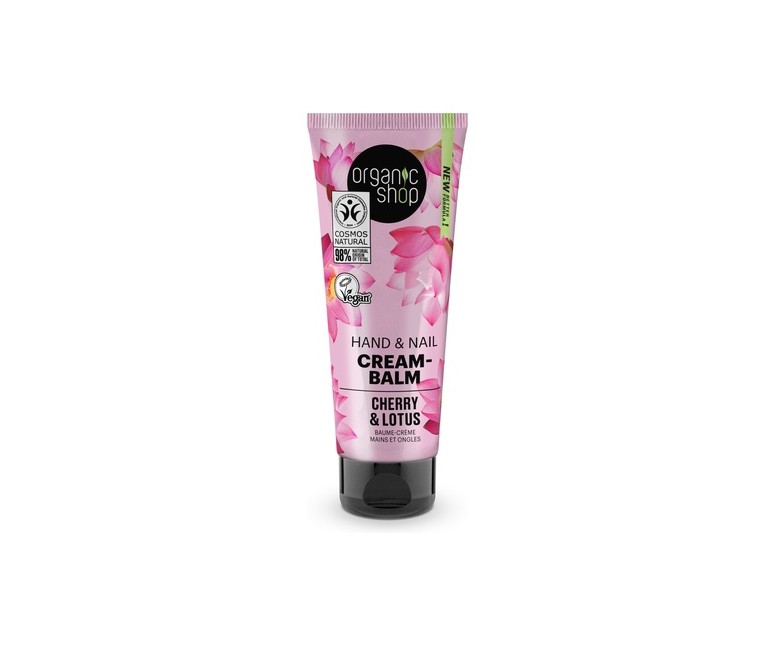 Crema para manos y uñas cereza y loto 75 ml Organic Shop