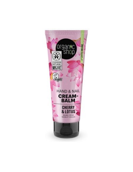 Crema para manos y uñas cereza y loto 75 ml Organic Shop