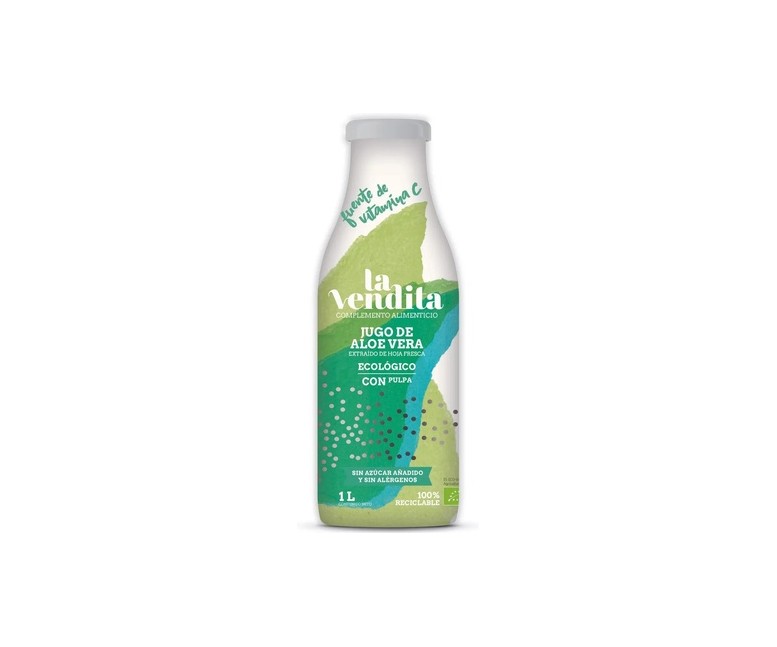 Jugo de aloe vera con pulpa Eco 1 L La Vendita