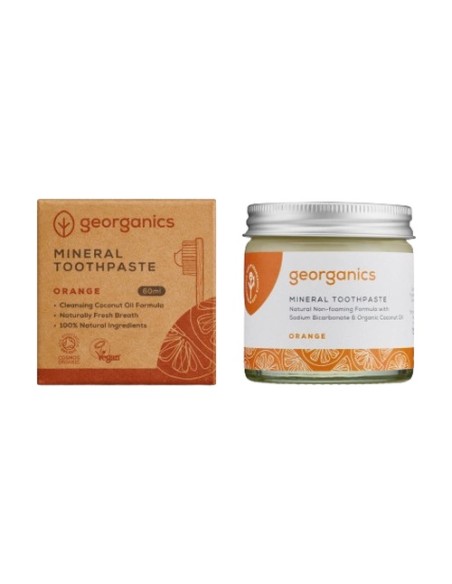 Pasta de dientes mineral sin flúor 60 ml (Naranja) Georganics