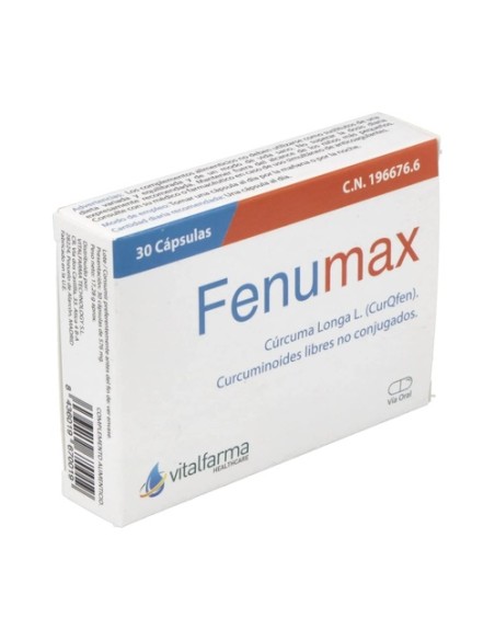 Fenumax cúrcuma 30 cápsulas Vitalfarma