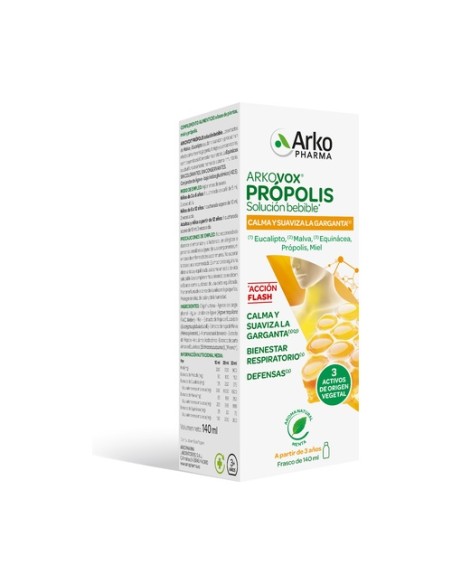 Arkovox jarabe de própolis 140 ml (Menta) Arkopharma