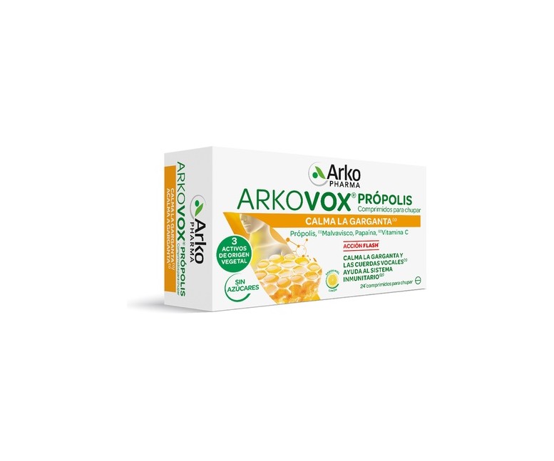 Arkovox própolis y vitamina c (sabor miel y limón) 24 comprimidos (Limón - Miel) Arkopharma