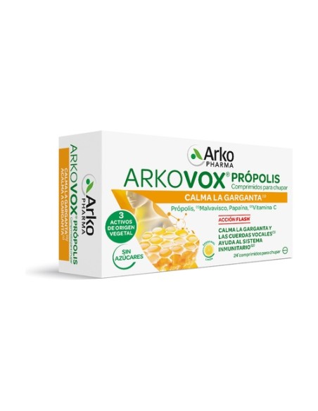 Arkovox própolis y vitamina c (sabor miel y limón) 24 comprimidos (Limón - Miel) Arkopharma