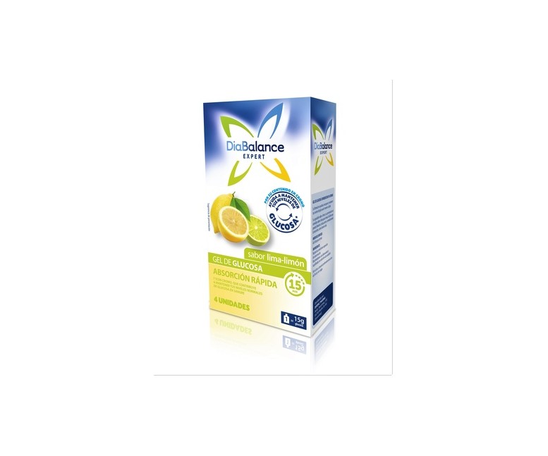 Gel glucosa absorción rápida sabor limón 4 unidades (Limón) Diabalance