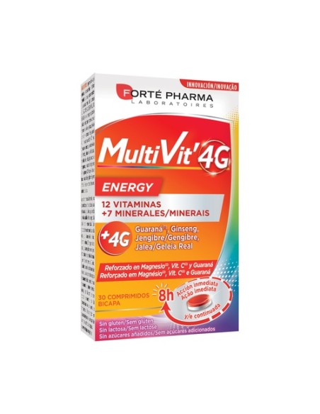 Multivit 4G Energía 30 comprimidos Forté Pharma
