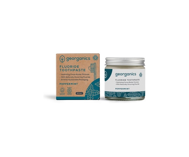 Pasta de dientes con flúor menta 60 ml Georganics