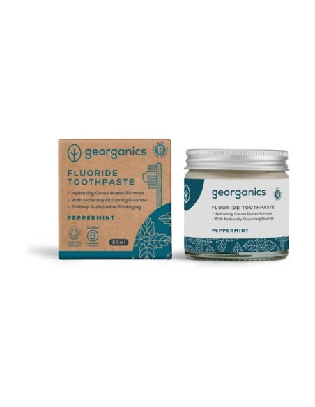Pasta de dientes con flúor menta 60 ml Georganics