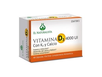 Vitamina D3 4000 UI K2 y calcio