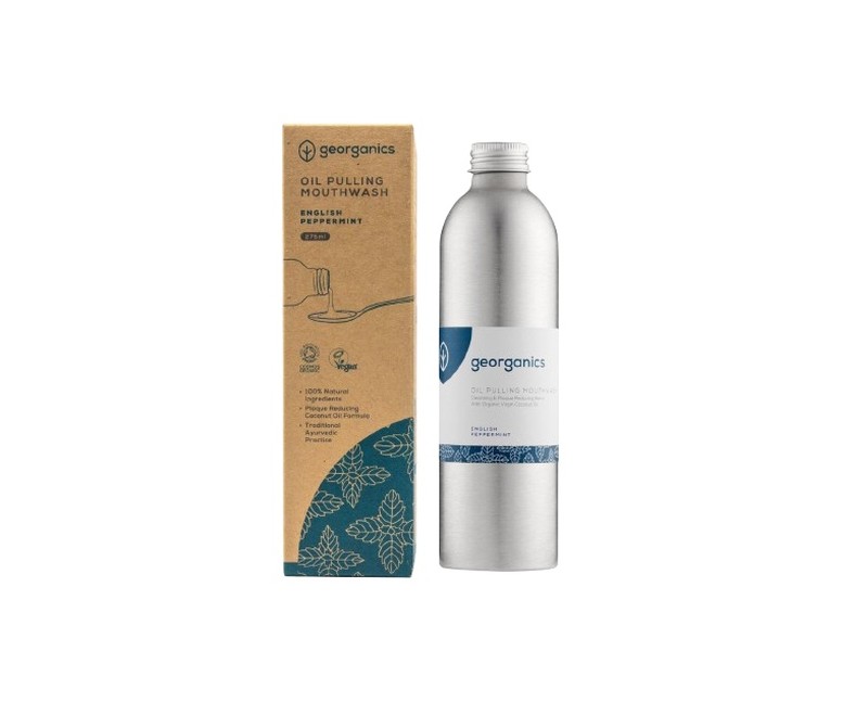 Enjuague bucal de aceite de menta inglesa 275 ml Georganics