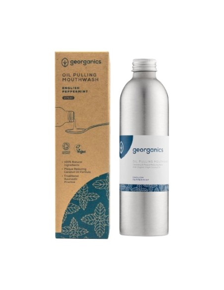 Enjuague bucal de aceite de menta inglesa 275 ml Georganics