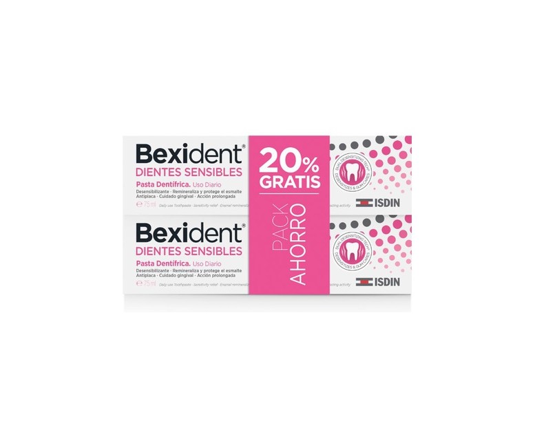Dúo Bexident dientes sensibles pasta dentífrica 2 unidades de 75ml Isdin