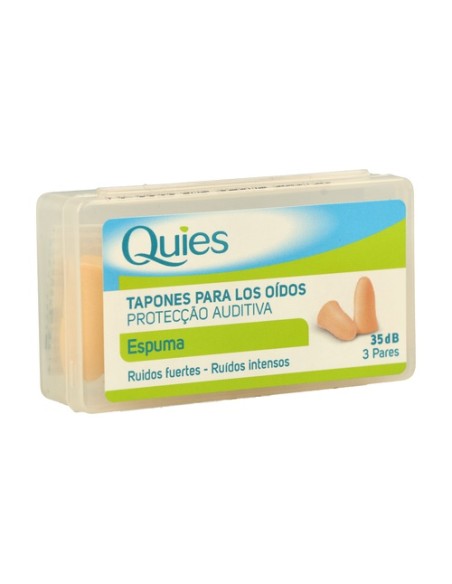 Tapones para los oídos de espuma 6 unidades Quies