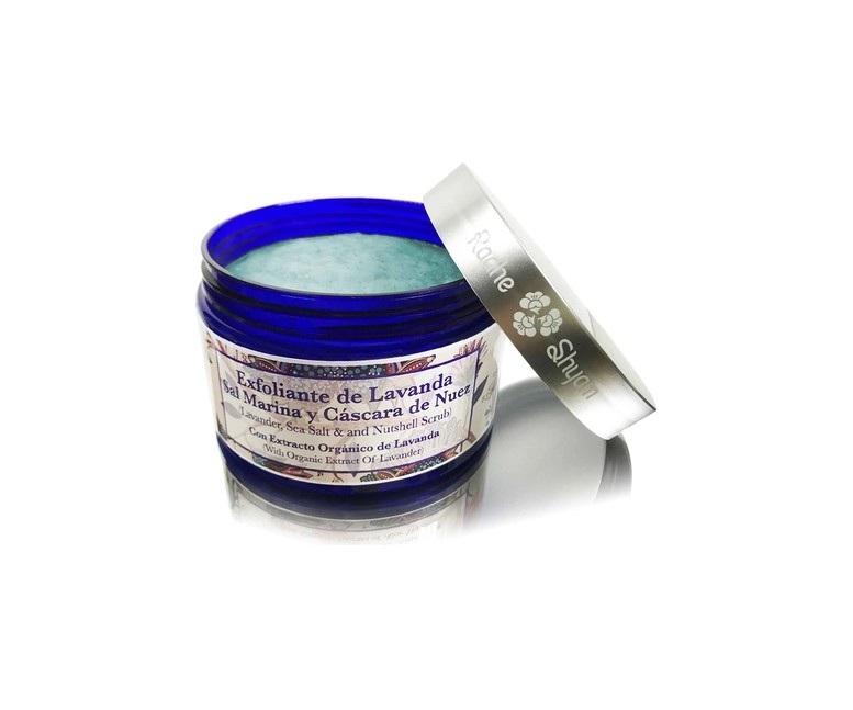 Exfoliante de lavanda sal marina y nuez 300 g de crema Radhe Shyam