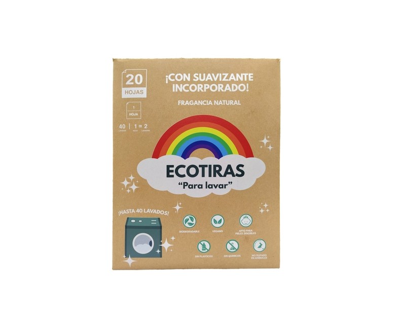 Ecotiras para lavadora con suavizante (40 lavados) 20 unidades ECOTIRAS