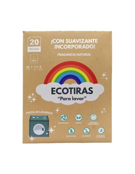 Ecotiras para lavadora con suavizante (40 lavados) 20 unidades ECOTIRAS