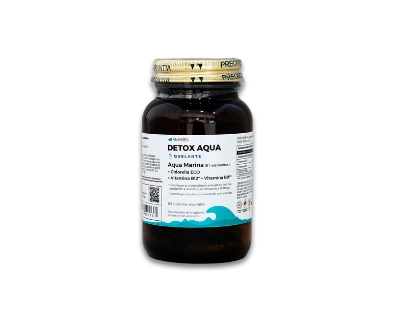 Detox Aqua (détox-energía) 60 cápsulas vegetales de 745.2 mg Amar81