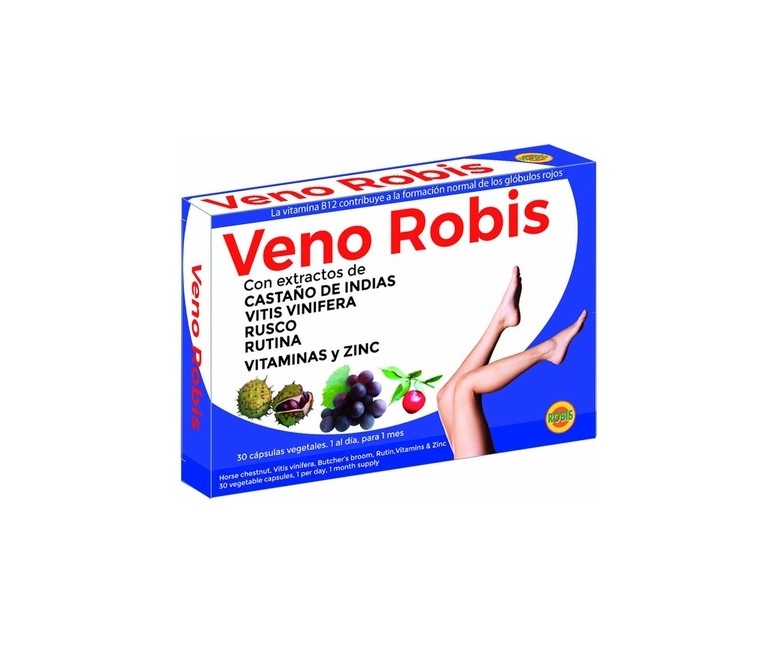 Veno robis piernas cansadas 30 cápsulas vegetales de 708.5 mg Robis