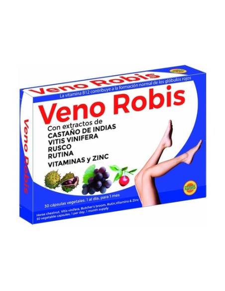 Veno robis piernas cansadas 30 cápsulas vegetales de 708.5 mg Robis