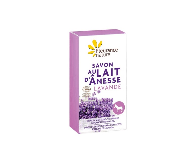 Jabón de leche de burra con Aceite esencial de lavanda 100 g Fleurance Nature