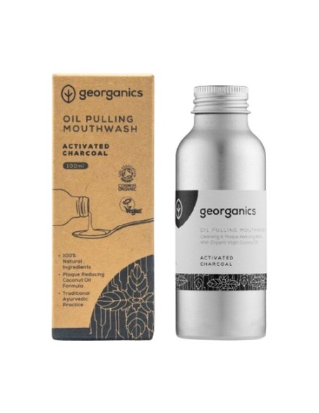 Enjuague bucal de aceite de carbón activado 100 ml Georganics