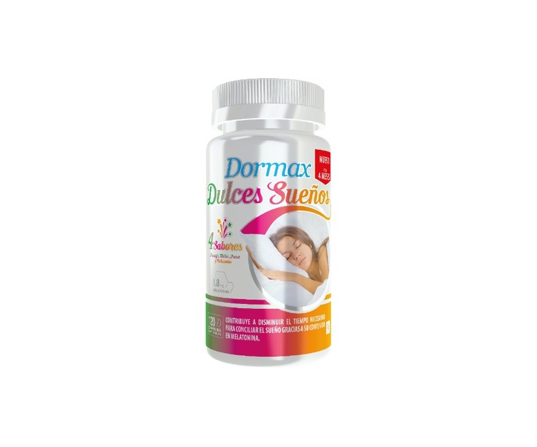 Dormax Dulces Sueños Melatonina 1,8 mg 120 comprimidos masticables Actafarma