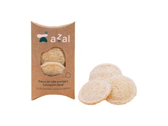 Discos faciales de luffa-exfoliantes. 7 cm estuche