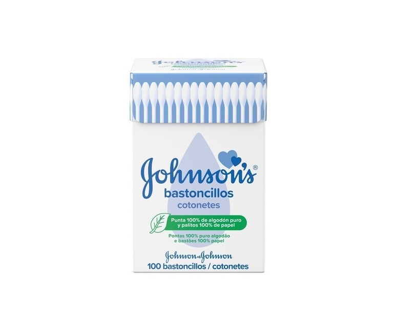 Bastoncillos de algodón para limpieza 100 unidades Johnson & johnson