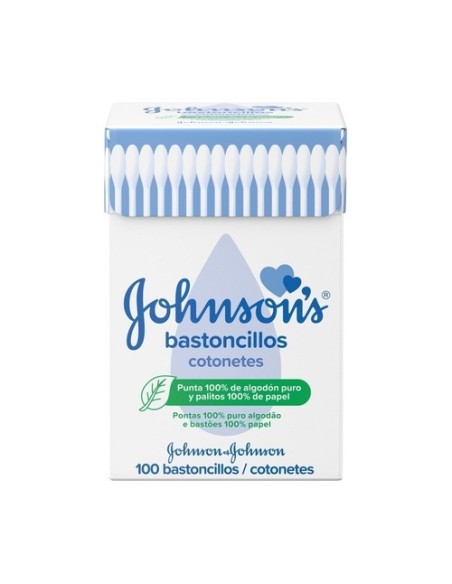 Bastoncillos de algodón para limpieza 100 unidades Johnson & johnson