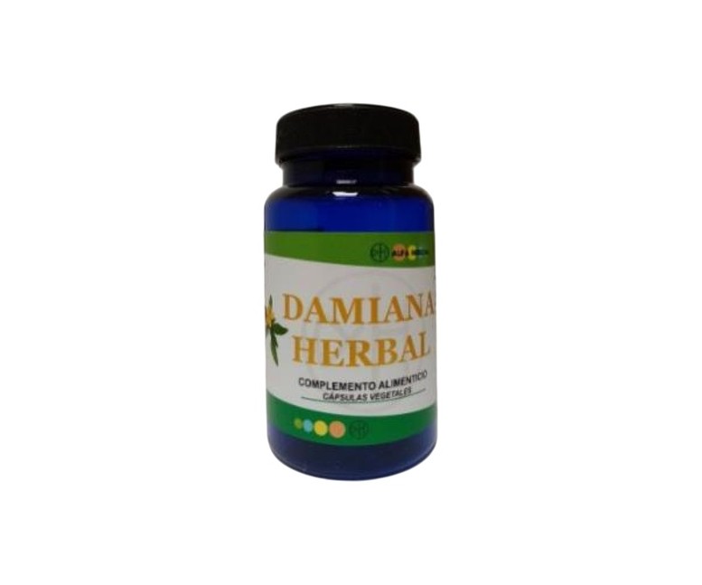 Damiana herbal apoyo al sistema nervioso 60 cápsulas vegetales de 400mg Alfa Herbal