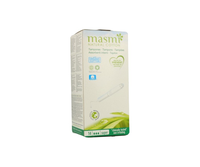 Tampones Natural Cotton Super 14 unidades Masmi Natural Cotton