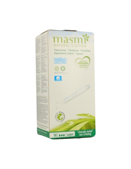 Tampones Natural Cotton Super 14 unidades Masmi Natural Cotton
