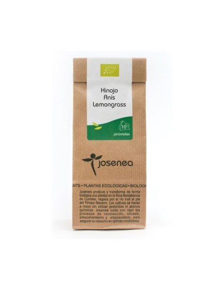 Infusión de hinojo, anís y lemongrass 10 bolsitas infusoras Josenea