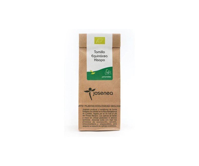 Infusión tomillo echinacea hisopo 10 bolsitas infusoras Josenea