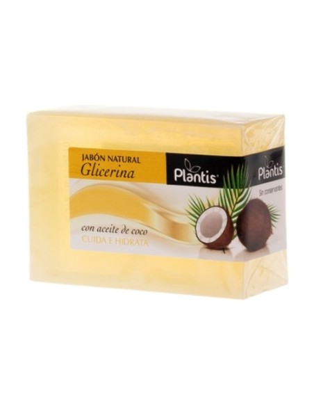 Jabón de glicerina con coco 120 g Plantis