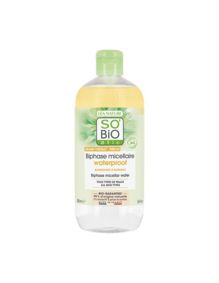 Agua micelar bifásica Pur Bamboo 500 ml So'Bio
