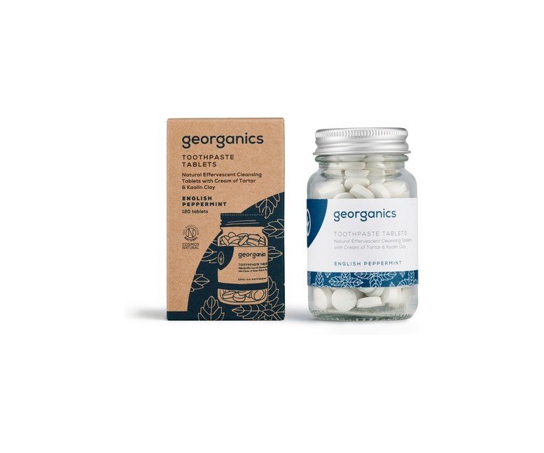 Pasta de dientes en pastillas menta 120 tabletas Georganics
