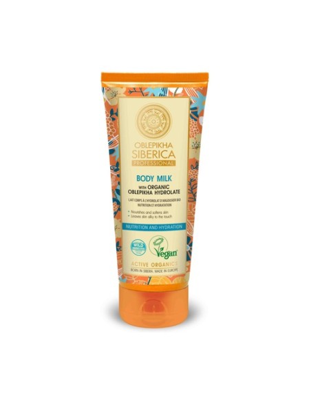 Leche corporal con hidrolato de espino amarillo orgánico 200 ml Natura Siberica