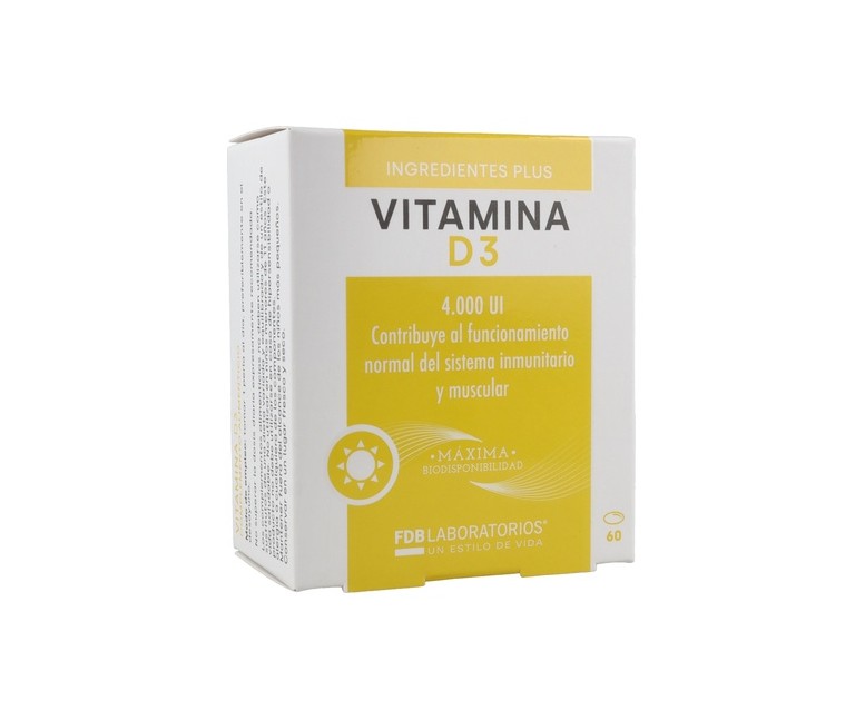 Vitamina D3 4000 UI 60 perlas FDB LABORATORIOS