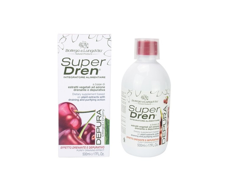 Jarabe Detox con Cerezas 500 ml (Cereza) Bottega di Lungavita