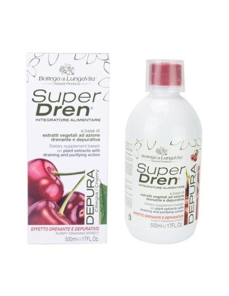 Jarabe Detox con Cerezas 500 ml (Cereza) Bottega di Lungavita