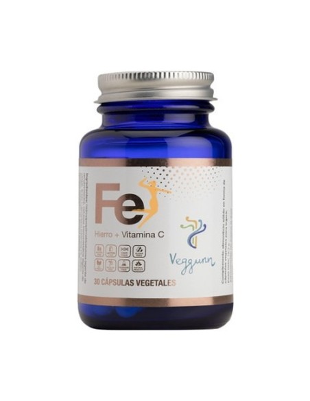 Hierro + vitamina C 30 cápsulas Veggunn