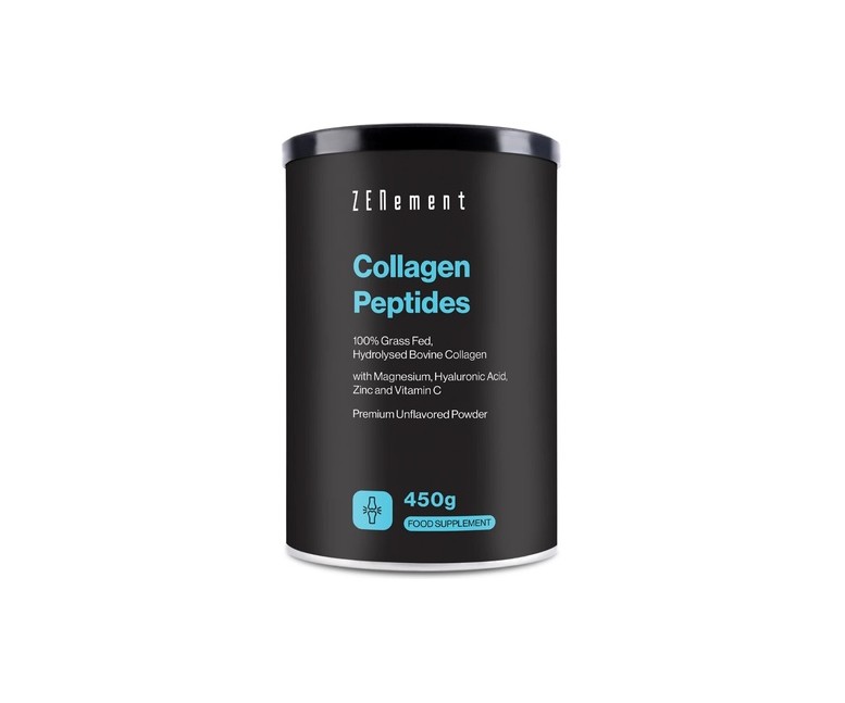 Péptidos de colágeno con magnesio, ácido hialurónico, zinc y vitamina C 450 g de polvo (Neutro) Zenement