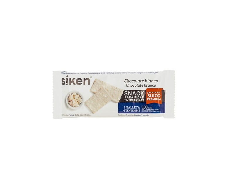 Galletas de chocolate blanco para picar entre horas 25 g SIKEN