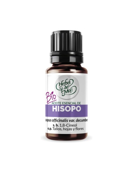 Aceite esencial hisopo Eco 10 ml de aceite esencial Herbes del Molí