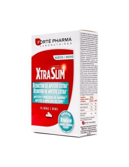 XtraSlim Reductor de Apetito Extra 60 cápsulas Forté Pharma