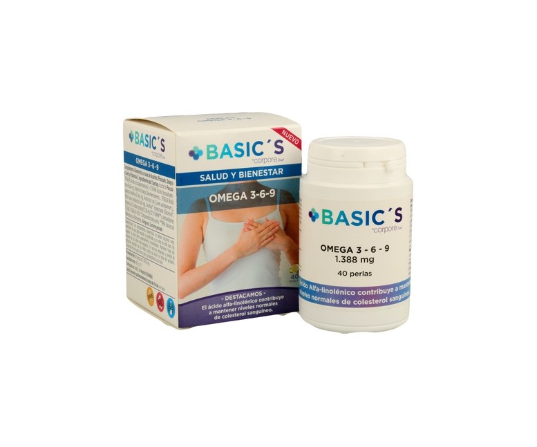 Omega 3-6-9 40 perlas de 1335mg Corpore Basic's