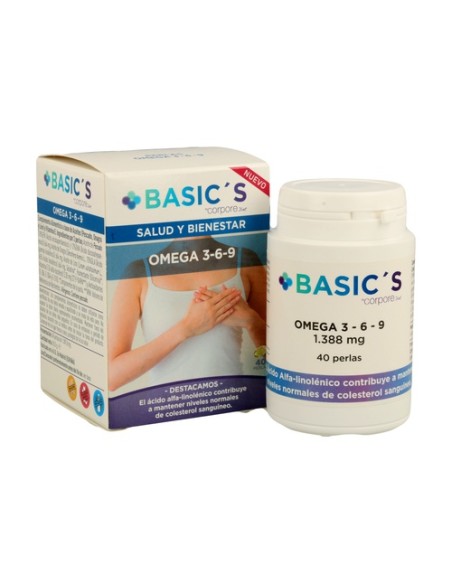 Omega 3-6-9 40 perlas de 1335mg Corpore Basic's