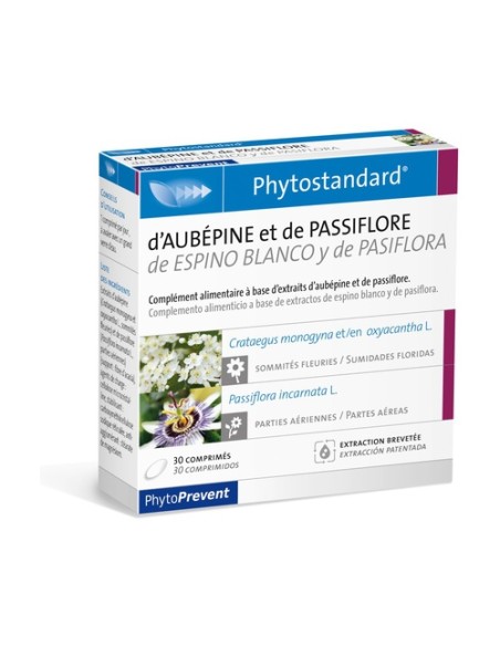 Phytostandard Espino Blanco Pasiflora 30 comprimidos Pileje