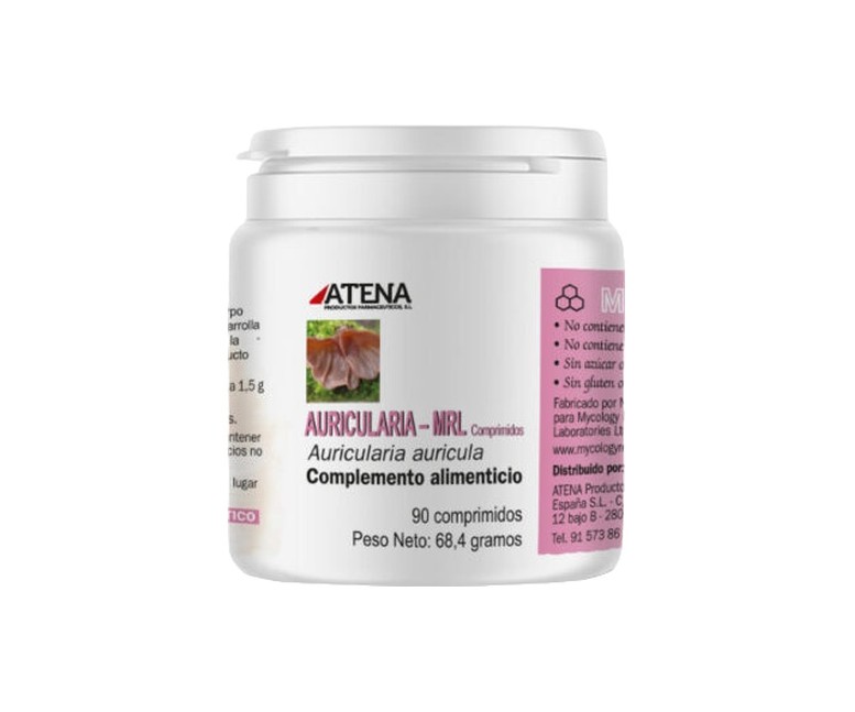 Auricularia-mrl 90 comprimidos de 500mg Atena